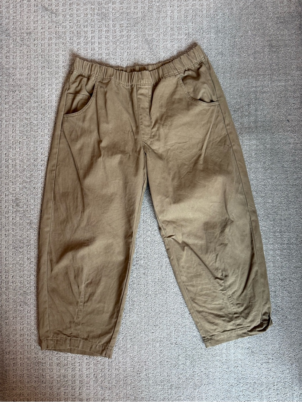 Universal Thread Olive-Tan Wide Leg Cropped Pants